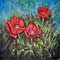 Red poppies, watercolour paintings by Mary Ng